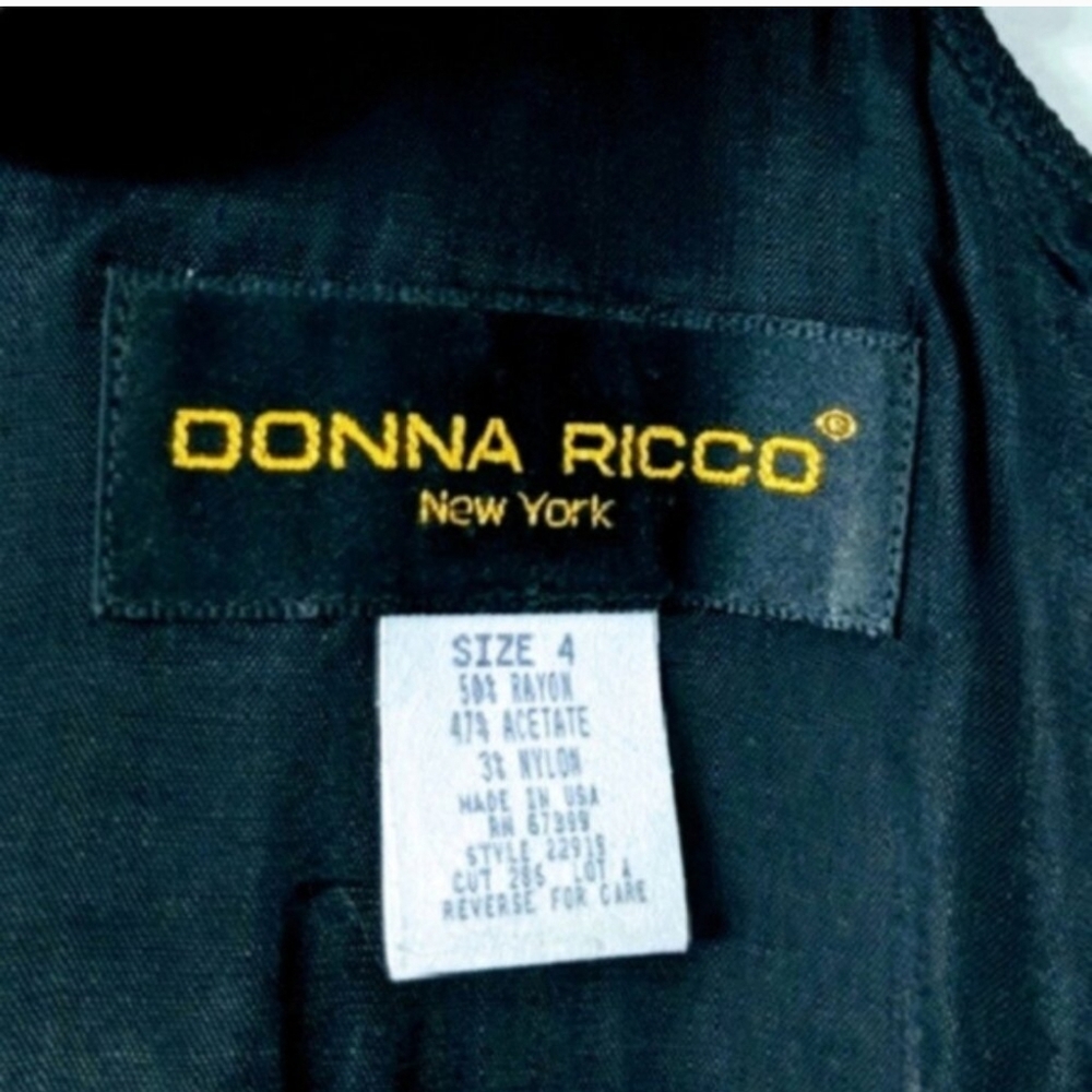 Summer Party Dress Cocktail Size 4 LBD Donna Ricco 👋 FINAL MARKDOWN CLOSING - Picture 6 of 7